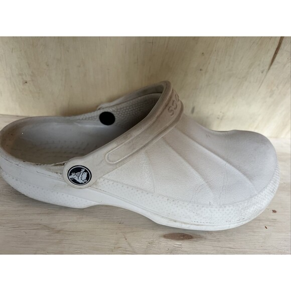 Crocs Mens Size 6 Classic Comfort Clogs Tan Beige Slip-On Waterproof Garden - Picture 6 of 9